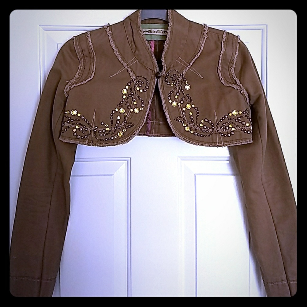 Miss Me Embellished Half Jacket Size Large